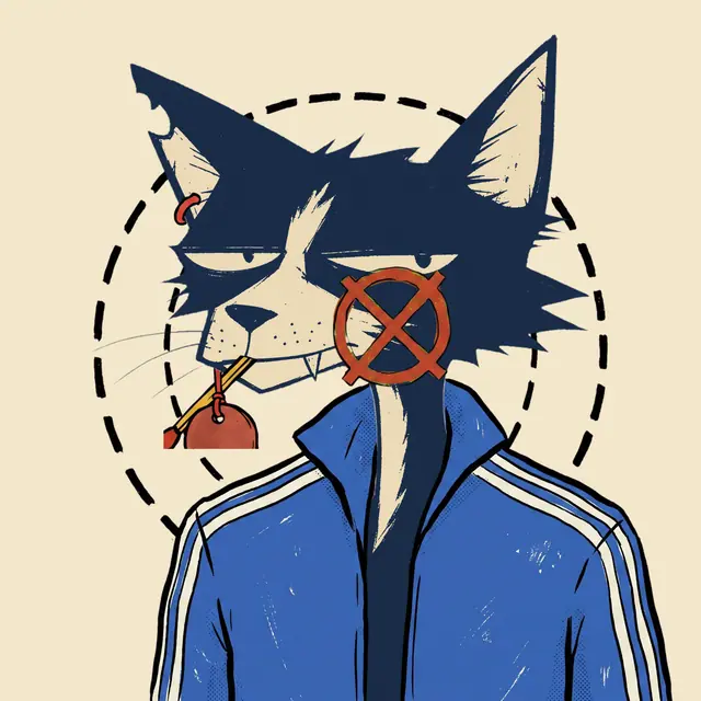 Broker #1381, a screenprinted alley cat.