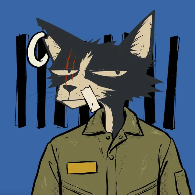 Broker #1384, a screenprinted alley cat.