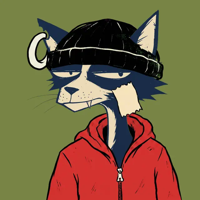 Broker #1408, a screenprinted alley cat.