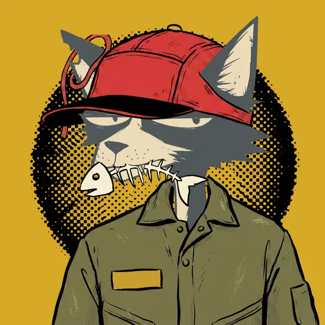 Broker #1437, a screenprinted alley cat.