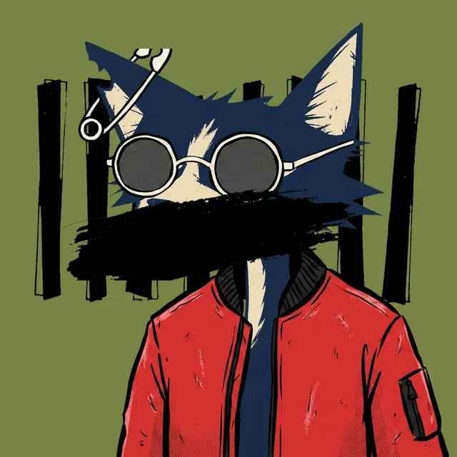 Broker #1443, a screenprinted alley cat.