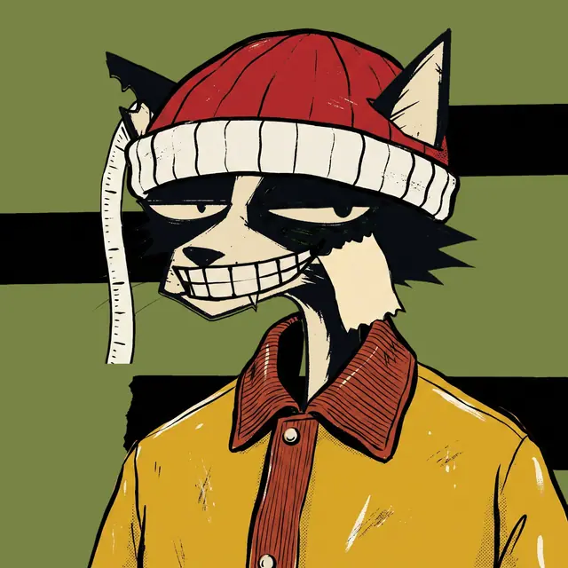 Broker #1447, a screenprinted alley cat.