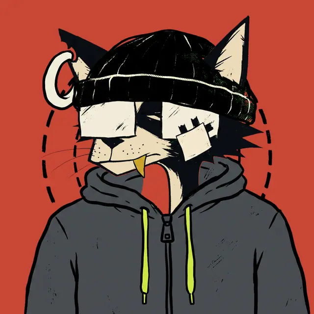 Broker #1452, a screenprinted alley cat.