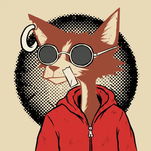 Broker #1466, a screenprinted alley cat.