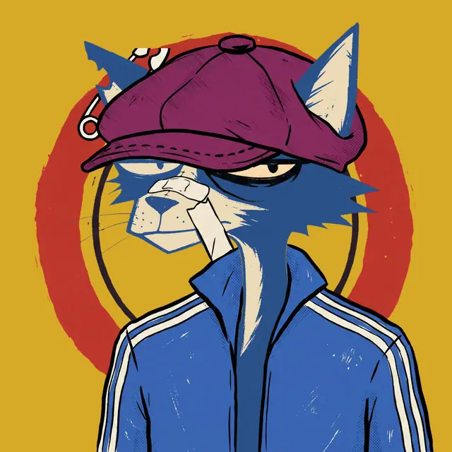 Broker #1483, a screenprinted alley cat.
