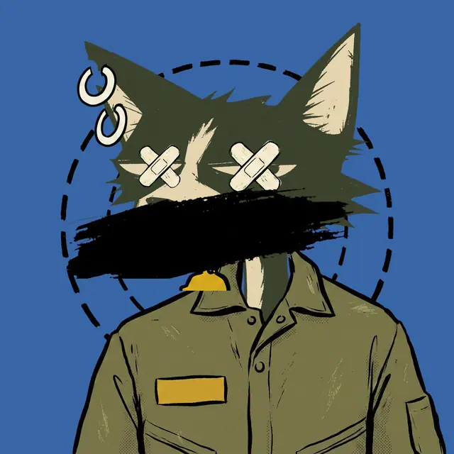 Broker #1502, a screenprinted alley cat.