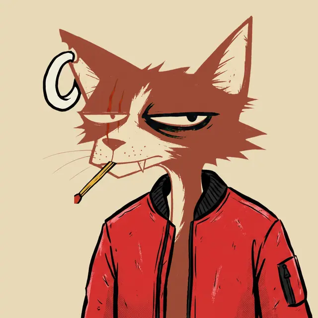 Broker #1517, a screenprinted alley cat.
