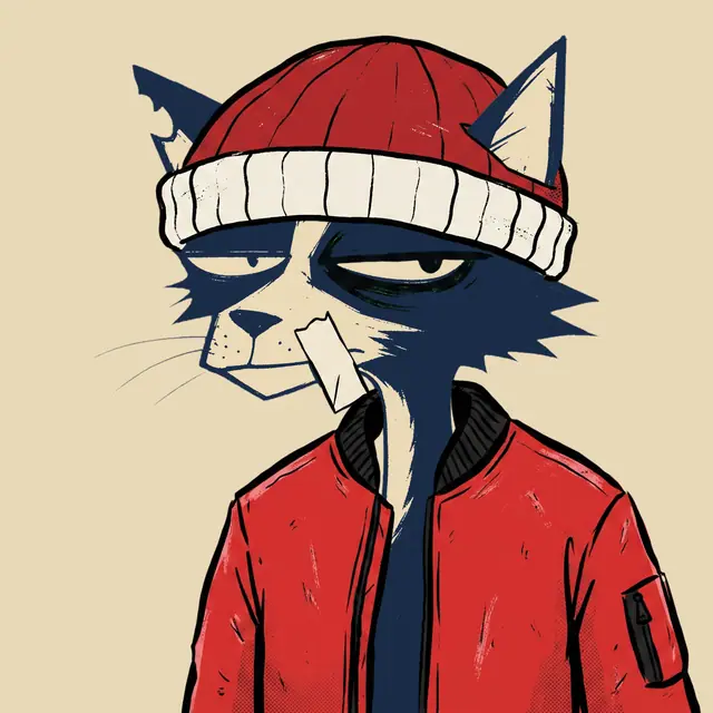 Broker #1526, a screenprinted alley cat.
