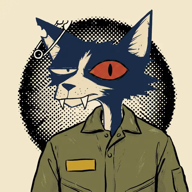 Broker #1536, a screenprinted alley cat.