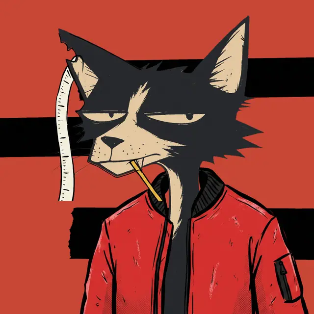 Broker #1557, a screenprinted alley cat.