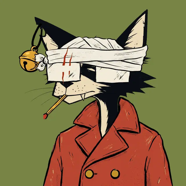 Broker #1558, a screenprinted alley cat.