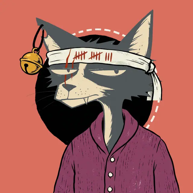 Broker #1560, a screenprinted alley cat.