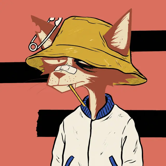 Broker #1582, a screenprinted alley cat.