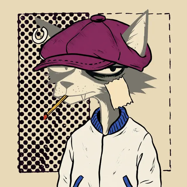 Broker #1616, a screenprinted alley cat.