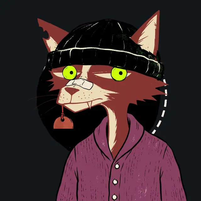Broker #1624, a screenprinted alley cat.
