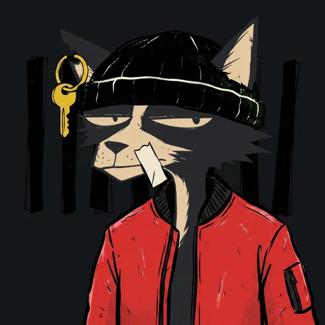 Broker #1636, a screenprinted alley cat.