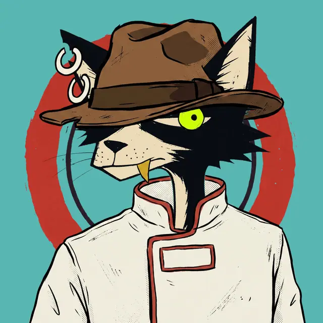 Broker #1644, a screenprinted alley cat.