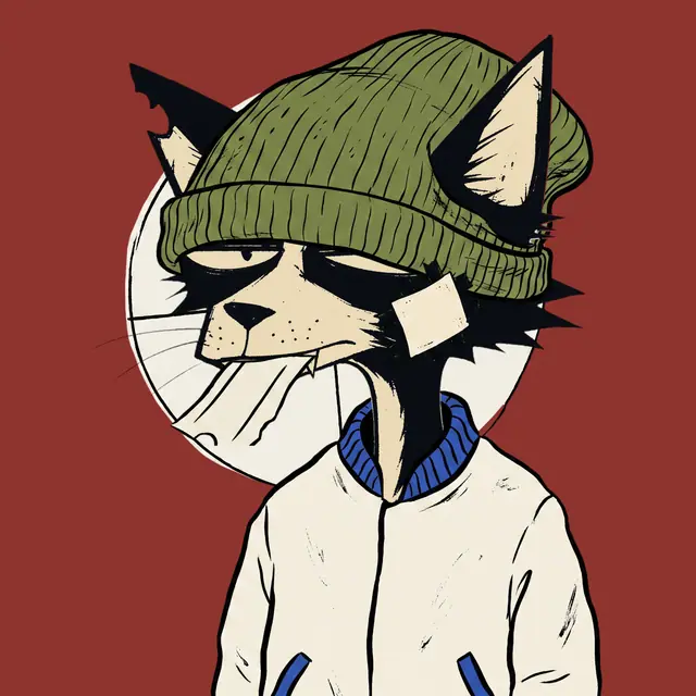 Broker #1650, a screenprinted alley cat.