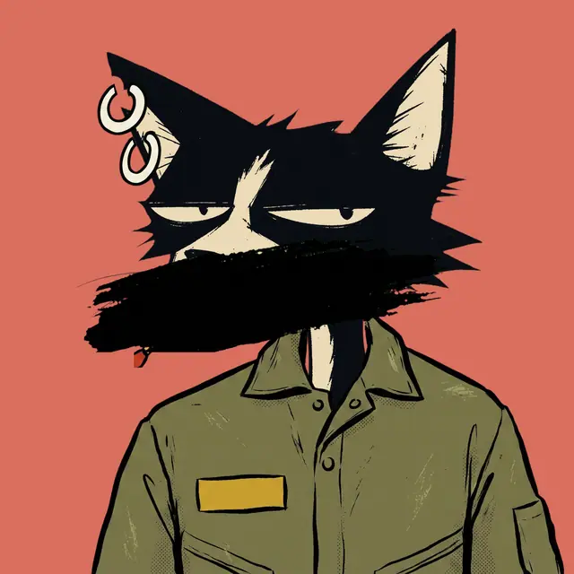 Broker #1657, a screenprinted alley cat.