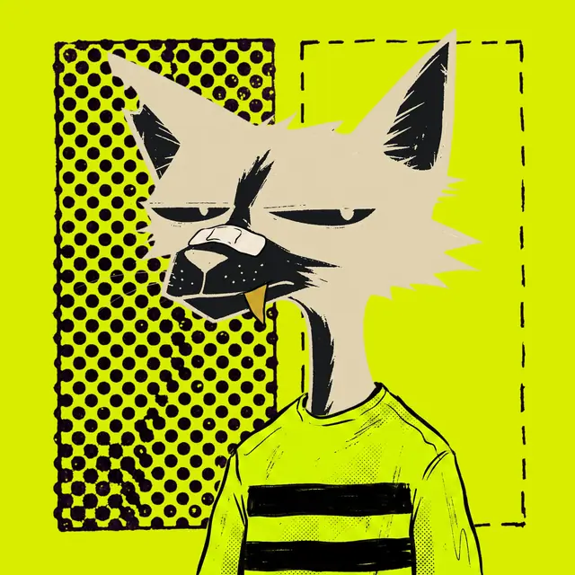 Broker #1659, a screenprinted alley cat.