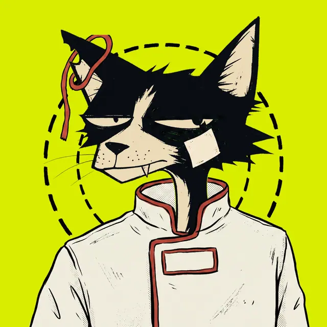 Broker #1674, a screenprinted alley cat.