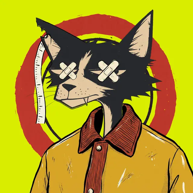 Broker #1693, a screenprinted alley cat.