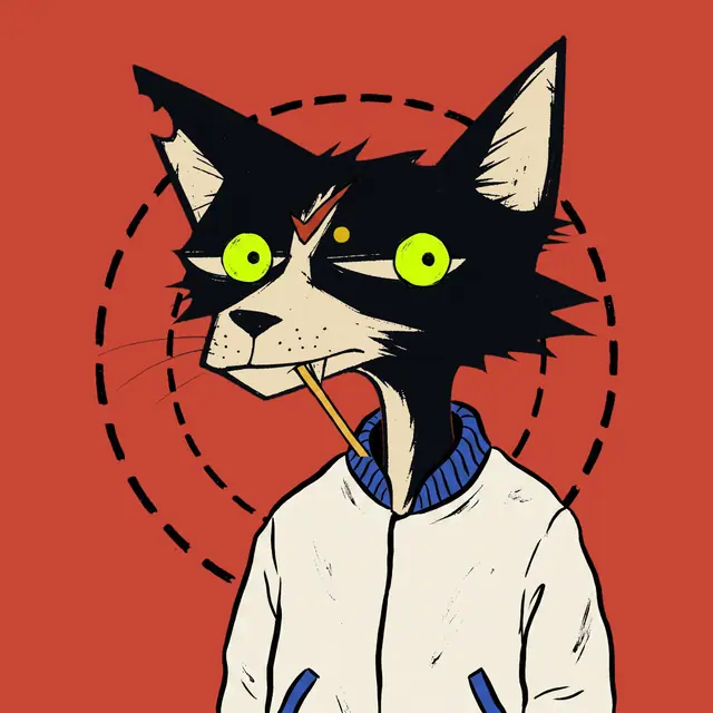 Broker #1709, a screenprinted alley cat.