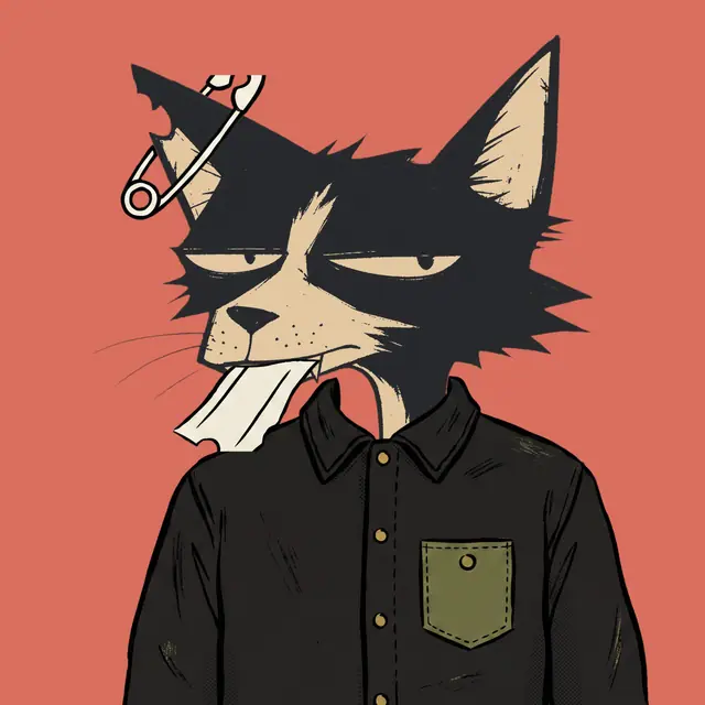 Broker #1710, a screenprinted alley cat.