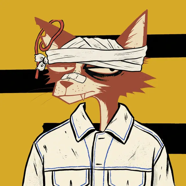 Broker #1714, a screenprinted alley cat.