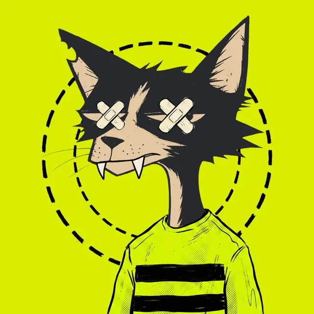 Broker #1715, a screenprinted alley cat.