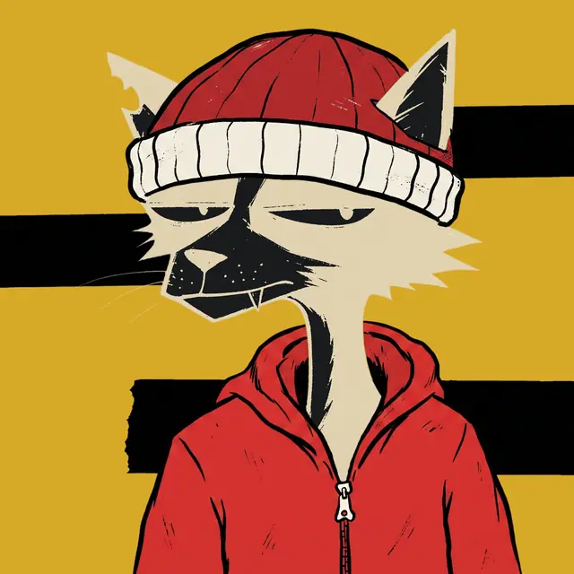Broker #1726, a screenprinted alley cat.