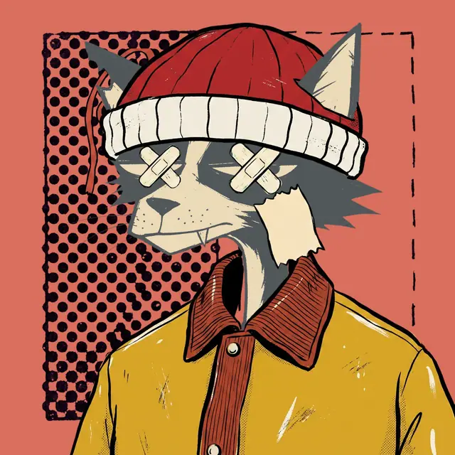 Broker #1727, a screenprinted alley cat.