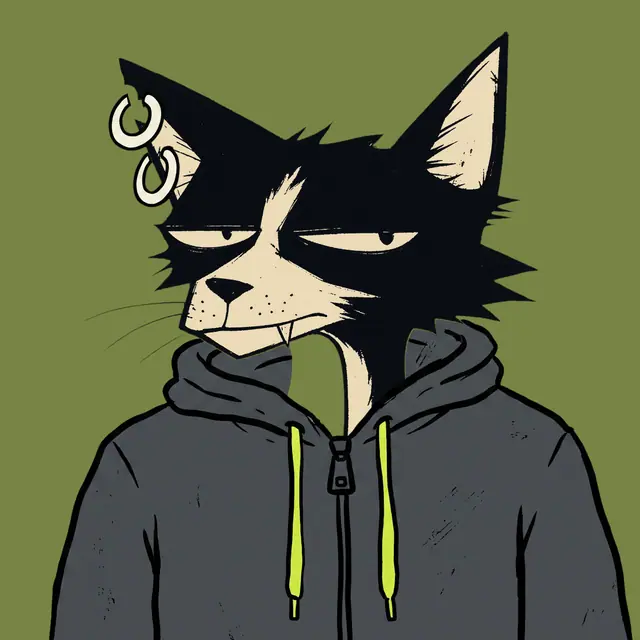 Broker #1728, a screenprinted alley cat.