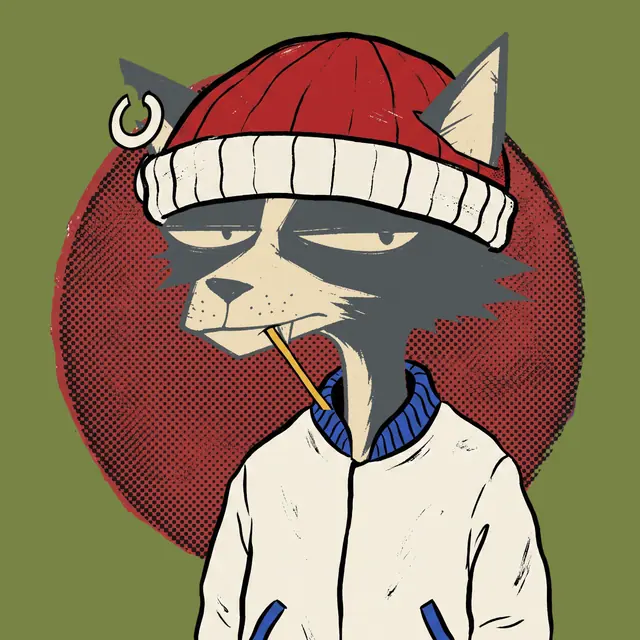 Broker #1742, a screenprinted alley cat.