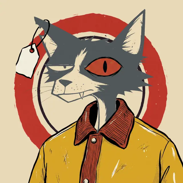 Broker #1745, a screenprinted alley cat.