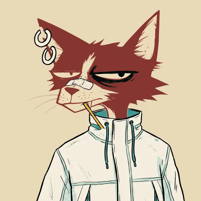 Broker #1845, a screenprinted alley cat.