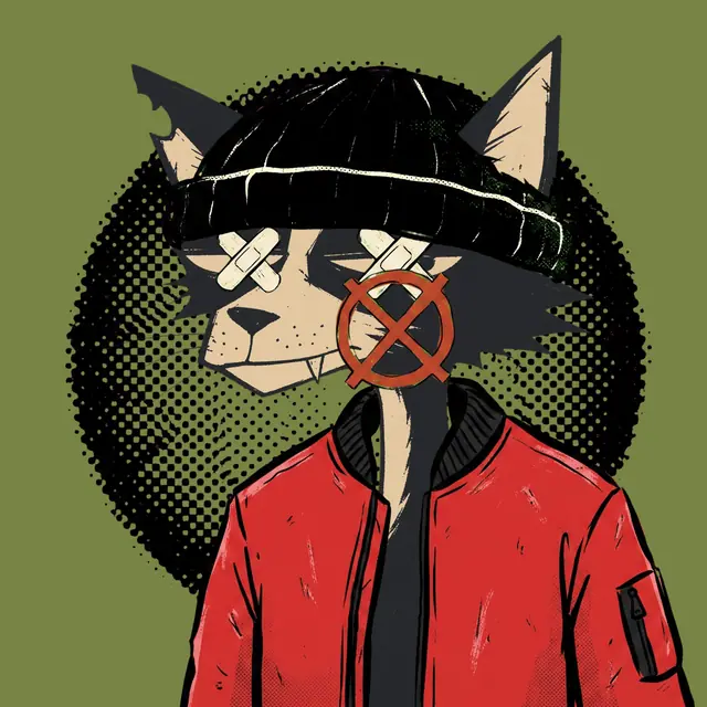 Broker #1861, a screenprinted alley cat.