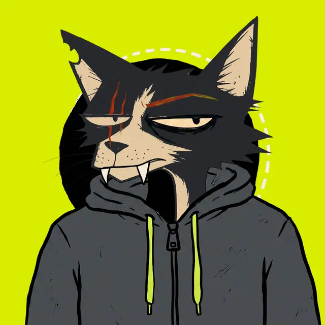 Broker #1869, a screenprinted alley cat.