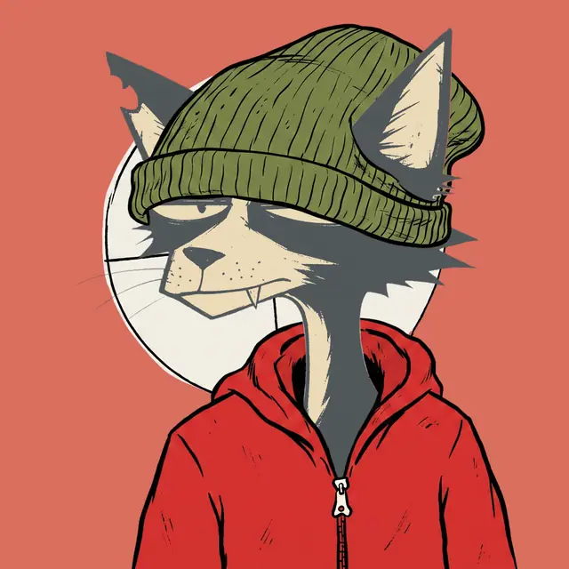 Broker #1876, a screenprinted alley cat.