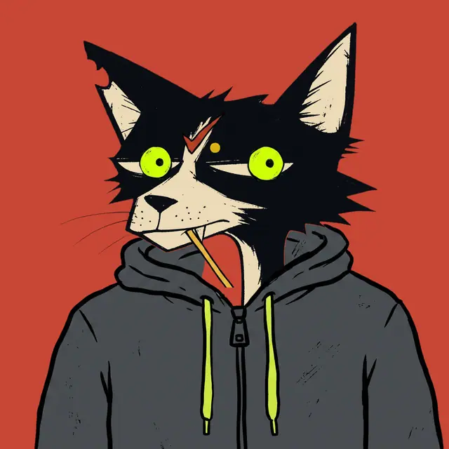 Broker #1892, a screenprinted alley cat.