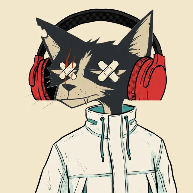 Broker #1901, a screenprinted alley cat.