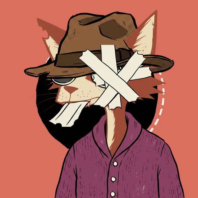 Broker #1910, a screenprinted alley cat.