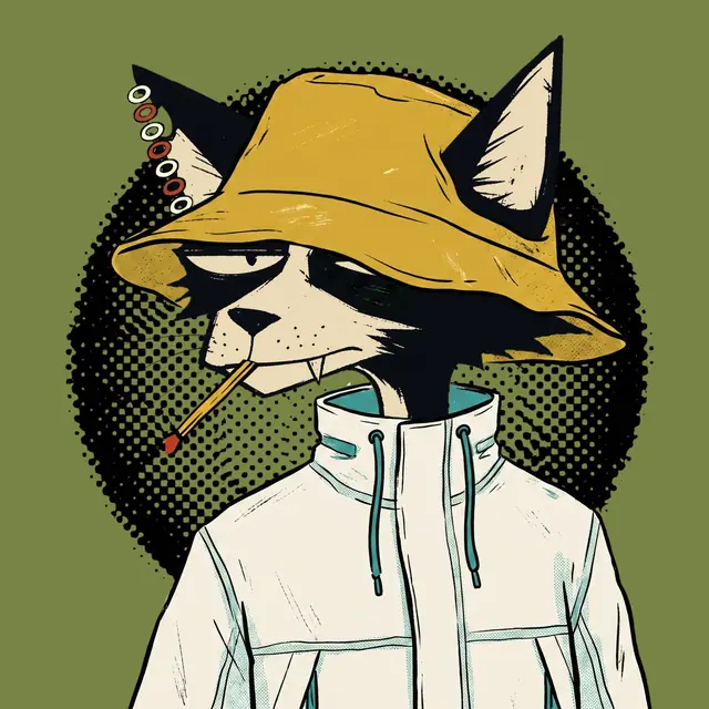 Broker #1934, a screenprinted alley cat.