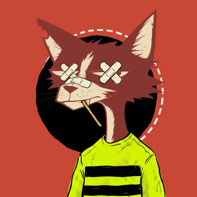 Broker #1942, a screenprinted alley cat.