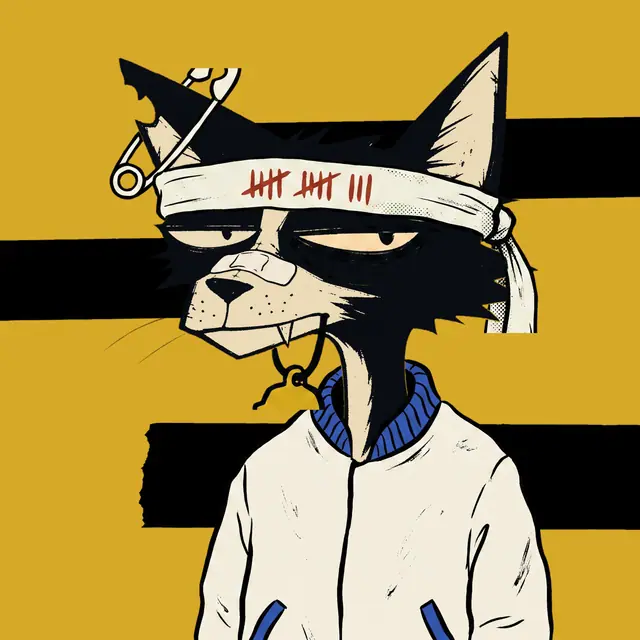 Broker #1946, a screenprinted alley cat.