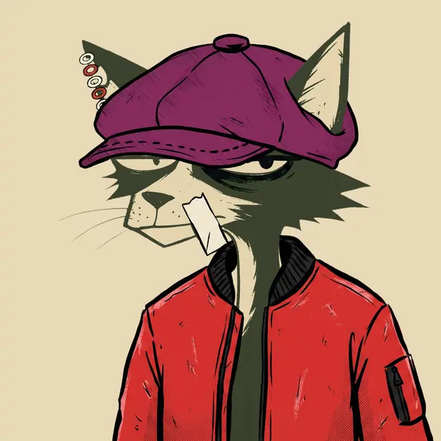 Broker #1947, a screenprinted alley cat.