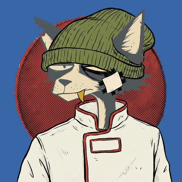 Broker #1951, a screenprinted alley cat.
