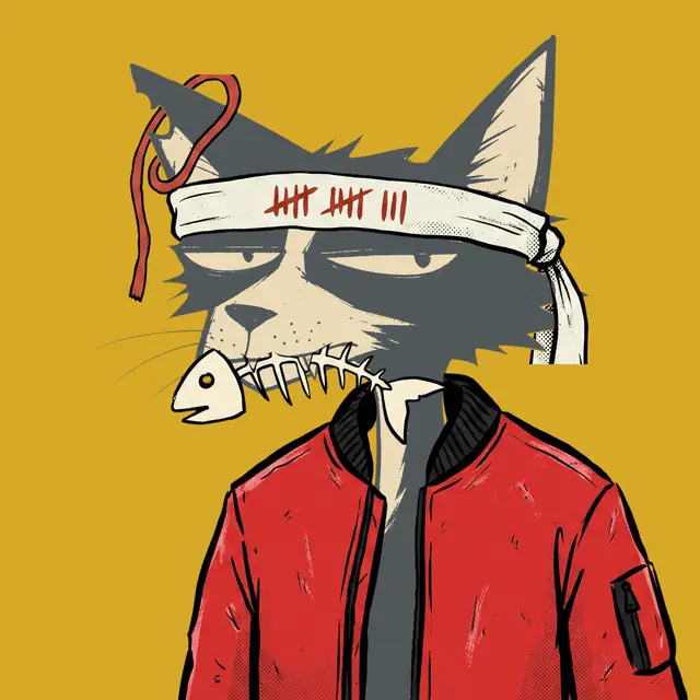 Broker #1957, a screenprinted alley cat.