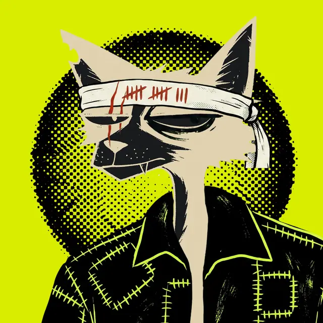 Broker #1973, a screenprinted alley cat.