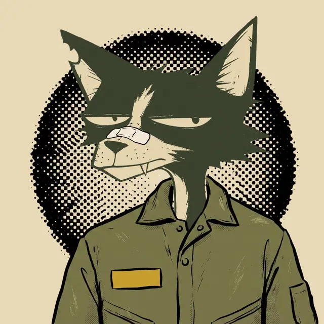 Broker #1974, a screenprinted alley cat.